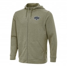 Los Angeles Kings Antigua Olive Effortless Full-Zip Hoodie Jacket