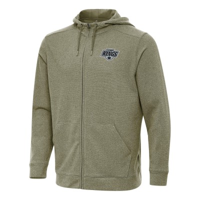 Los Angeles Kings Antigua Olive Effortless Full-Zip Hoodie Jacket