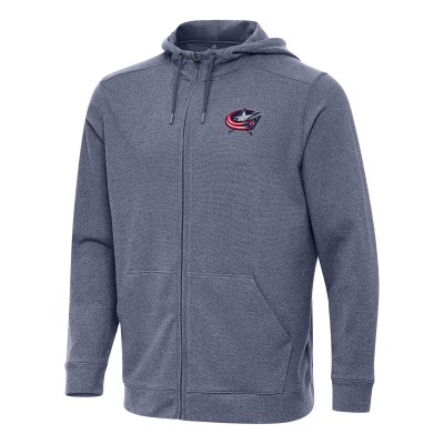 Толстовка на молнии Columbus Blue Jackets Antigua Effortless - Heather Navy