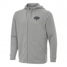 Los Angeles Kings Antigua Heather Gray Effortless Full-Zip Hoodie Jacket