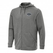 Los Angeles Kings Antigua Heather Black Effortless Full-Zip Hoodie Jacket