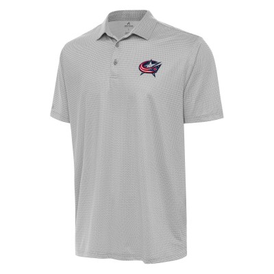 Columbus Blue Jackets Antigua Rings Polo - Gray/White