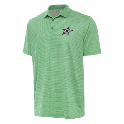 Dallas Stars Antigua Rings Polo - Kelly Green/White