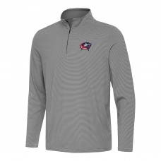 Columbus Blue Jackets Antigua Twine Quarter-Zip Top - Black