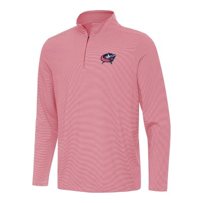Columbus Blue Jackets Antigua Twine Quarter-Zip Top - Red