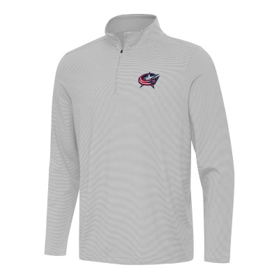 Кофта на короткой молнии Columbus Blue Jackets Antigua Twine - Gray