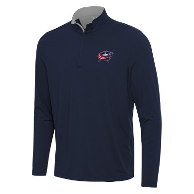 Кофта на короткой молнии Columbus Blue Jackets Antigua Content - Navy/Gray