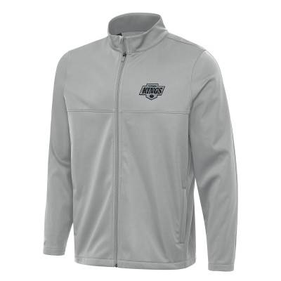 Los Angeles Kings Antigua Gray Links 2 Full-Zip Golf Jacket