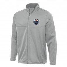 Кофта на молнии Edmonton Oilers Antigua Gray Links 2Golf
