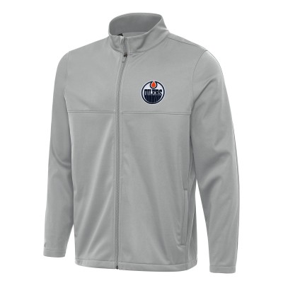 Кофта на молнии Edmonton Oilers Antigua Gray Links 2Golf