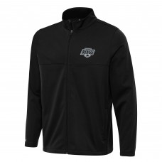 Los Angeles Kings Antigua Black Links 2 Full-Zip Golf Jacket