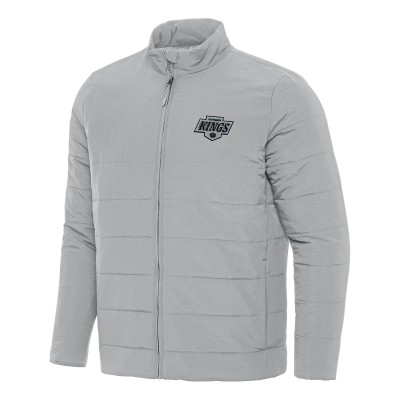 Los Angeles Kings Antigua Gray Swelter Full-Zip Puffer Jacket