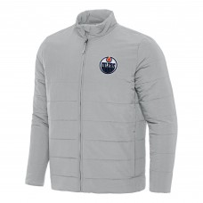 Куртка Edmonton Oilers Antigua Gray Swelter Puffer