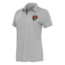 Женская поло Florida Panthers Antigua Heather Gray Layout V-Neck