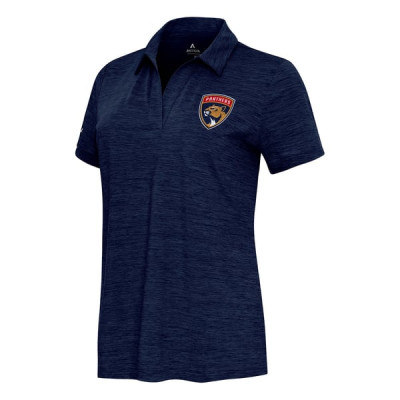 Женская поло Florida Panthers Antigua Heather Navy Layout V-Neck