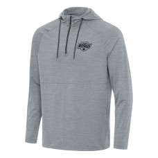 Los Angeles Kings Antigua Heather Gray Spikes Quarter-Zip Hoodie