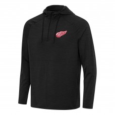 Толстовка на короткой молнии Detroit Red Wings Antigua Spikes - Heather Black