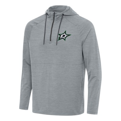Толстовка на короткой молнии Dallas Stars Antigua Spikes - Heather Gray