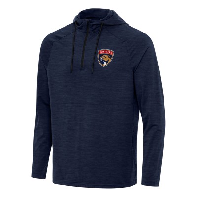 Толстовка на короткой молнии Florida Panthers Antigua Spikes - Heather Navy