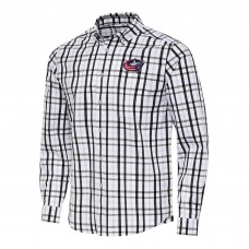 Columbus Blue Jackets Antigua Tending 2 Button-Down Long Sleeve Shirt - Black/Gray