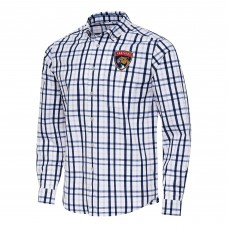 Рубашка Florida Panthers Antigua Tending 2 Button-Down - Navy/Gray