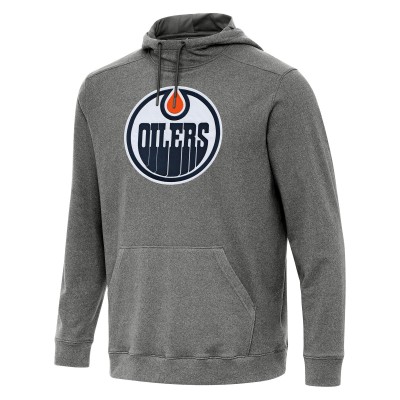 Толстовка Edmonton Oilers Antigua Heather Black Cloud