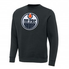 Кофта Edmonton Oilers Antigua Charcoal Victory Crewneck