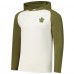 Футболка с длинным рукавом с капюшоном Toronto Maple Leafs Antigua Cream/Olive Intrepid Sand Raglan