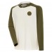 Футболка с длинным рукавом с капюшоном Buffalo Sabres Antigua Cream/Olive Intrepid Sand Raglan