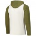 Футболка с длинным рукавом с капюшоном Columbus Blue Jackets Antigua Intrepid Sand Raglan- Cream/Olive