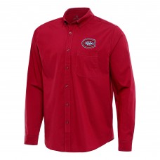 Рубашка Montreal Canadiens Antigua Red Flight Woven Tri-Blend
