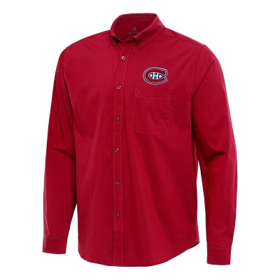 Рубашка Montreal Canadiens Antigua Red Flight Woven Tri-Blend