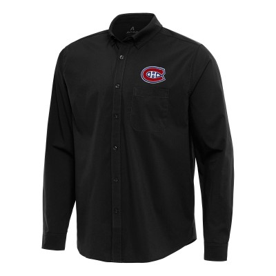 Рубашка Montreal Canadiens Antigua Black Flight Woven Tri-Blend
