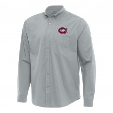 Рубашка Montreal Canadiens Antigua Gray Flight Woven Tri-Blend