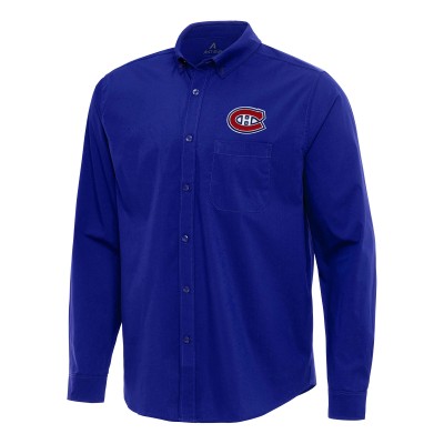 Рубашка Montreal Canadiens Antigua Royal Flight Woven Tri-Blend