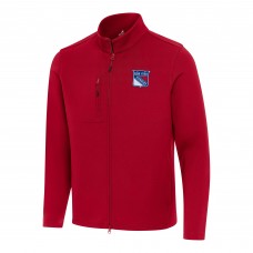 Кофта на молнии New York Rangers Antigua Objection Double Peached - Red