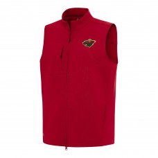 Minnesota Wild Antigua Red Demand Full-Zip Vest