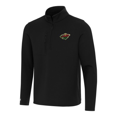 Кофта на короткой молнии Minnesota Wild Antigua Black Insider