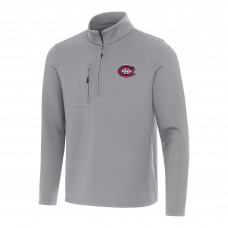 Montreal Canadiens Antigua Gray Insider Quarter-Zip Top