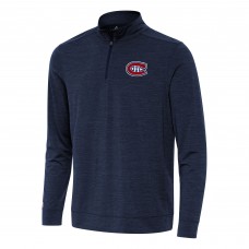 Кофта на короткой молнии Montreal Canadiens Antigua Heather Navy Bright