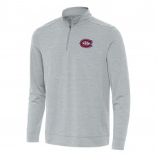 Кофта на короткой молнии Montreal Canadiens Antigua Heather Gray Bright