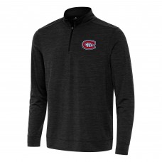 Кофта на короткой молнии Montreal Canadiens Antigua Heather Black Bright