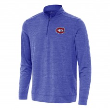 Кофта на короткой молнии Montreal Canadiens Antigua Heather Royal Bright