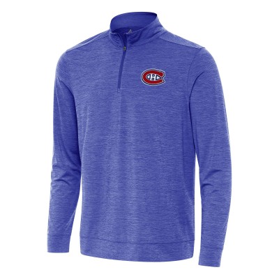 Кофта на короткой молнии Montreal Canadiens Antigua Heather Royal Bright