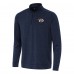Nashville Predators Antigua Heather Navy Bright Quarter-Zip Top