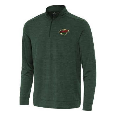 Кофта на короткой молнии Minnesota Wild Antigua Hunter Green Bright