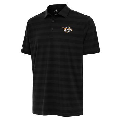 Nashville Predators Antigua Black Tunnel Polo