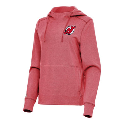 Женская толстовка New Jersey Devils Antigua Heather Red Justice