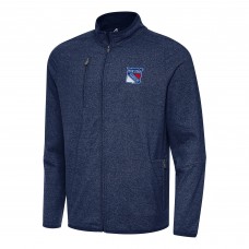 New York Rangers Antigua Heather Navy Hold-Up Full-Zip Tri-Blend Jacket New York Rangers Antigua Heather Navy Hold-Up Full-Zip Tri-Blend Jacket