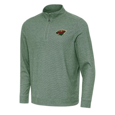 Кофта на короткой молнии Minnesota Wild Antigua Hunter Green Subtle